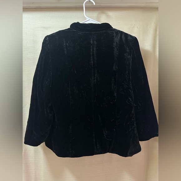 Appleseed’s Black Velvet Jacket Women’s 12 Silk Blend Shoulder Pads - Picture 5 of 6